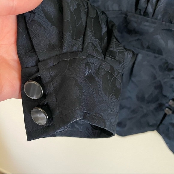 Marc by Marc Jacobs Silk Blouse Normandy Blue Button Front Size 2 - Picture 3 of 8